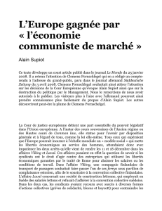 L`Europe gagnée par « l`économie communiste de marché »