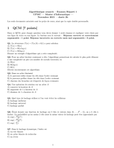 1 QCM [7 points] - Master informatique