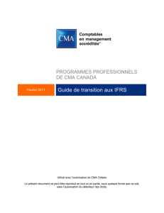 Guide de transition aux IFRS