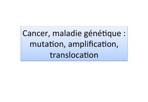 CANCER MALADIE GENETIQUE