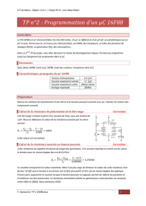 TP n°2 : Programmation d`un µC 16F88 - Pages Perso