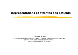 Représentations et attentes des patients