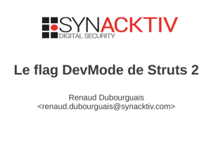 Le flag DevMode de Struts 2