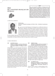 Prix Institut français du pétrole (IFP) : lauréats