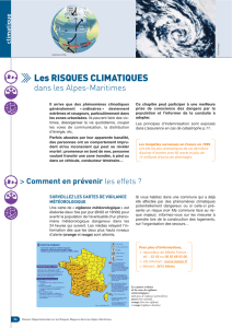 Risques climatiques - Les services de l`État dans les Alpes