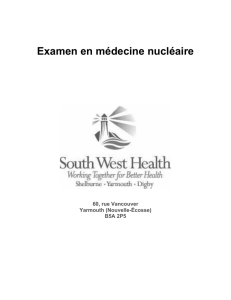 Examen en médecine nucléaire