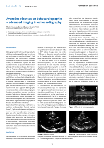 Avancées récentes en échocardiographie – advanced imaging in