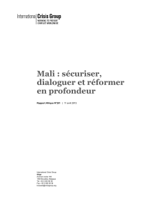 Mali : sécuriser, dialoguer et réformer en profondeur