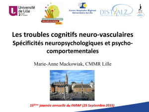 Troubles cognitifs neuro-vasculaires