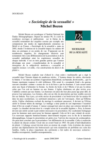 « Sociologie de la sexualité » Michel Bozon
