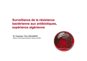 Surveillance de la résistance bactérienne aux antibiotiques