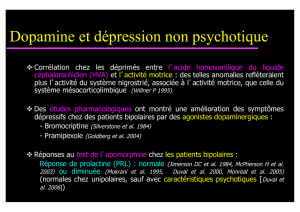 Dopamine et dépression non psychotique