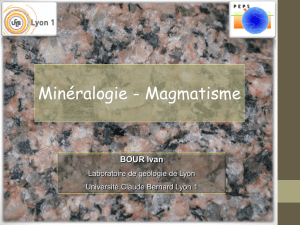 Minéralogie – Magmatisme