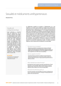 Sexualité et médicaments antihypertenseurs