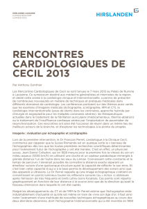 RENCONTRES CARDIOLOGIQUES DE CECIL 2013