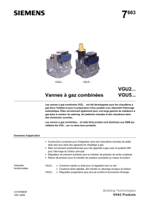 7663 Vannes à gaz combinées VGU2... VGU5