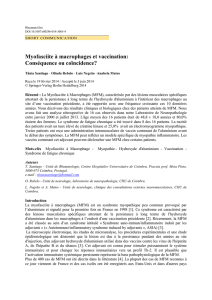 Myofasciite à macrophages et vaccination: Conséquence ou