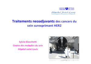 Traitements neoadjuvants des cancers du sein surexprimant HER2