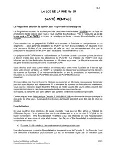 santé mentale - Justice for Children and Youth