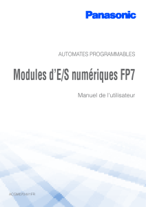 Manuel de l`utilisateur des modules d`E/S numériques FP7