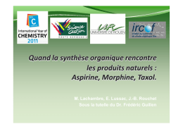 rencontres en chimie organique biologique