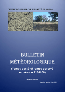 Bulletin météorologique - Centre de Recherche en Santé de Nouna