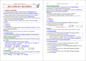 ALCANES ET ALCOOLS