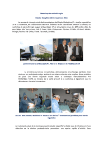 Workshop de coeliochirurgie 20 et 21 novembre