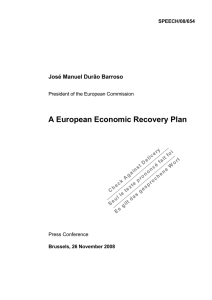 A European Economic Recovery Plan
