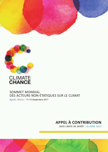 appel à contribution - Association Climate Chance