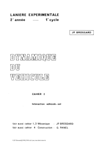 DYNAMIQUE DUVEHICULE - Cahier 2 - Interaction véhicule