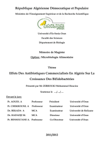 République Algérienne Démocratique et Populaire Effets Des