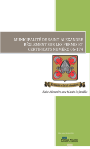 Permis et certificats - Municipalité de Saint