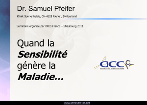 La personnalité hypersensible 1 Dr. Samuel Pfeifer