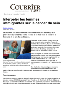 Interpeler les femmes immigrantes sur le cancer du sein – Courrier