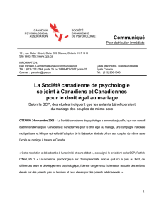 La Société canadienne de psychologie se joint à Canadiens et