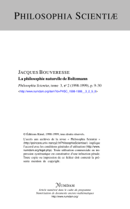 La philosophie naturelle de Boltzmann