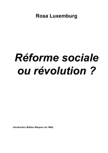 Réforme sociale ou révolution