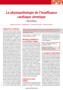 La physiopathologie de l`insuffisance cardiaque chronique