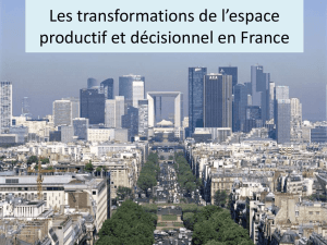 Les transformations de l`espace productif et décisionnel en France