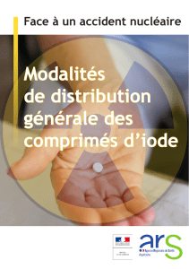 Modalités de distribution générale des comprimés d`iode