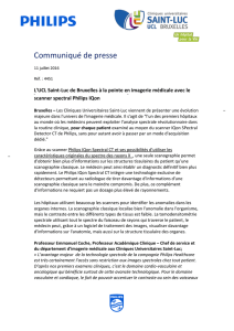 Communiqué de presse - Cliniques universitaires Saint-Luc