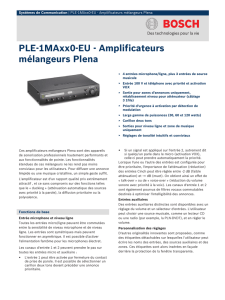 PLE-1MAxx0-EU - Amplificateurs mélangeurs Plena