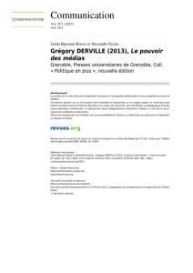 Grégory DERVILLE (2013), Le pouvoir des médias