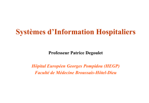 Systèmes d`Information Hospitaliers