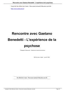 Rencontre avec Gaetano Benedetti