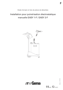 Installation pour pulvérisation électrostatique manuelle EASY 1