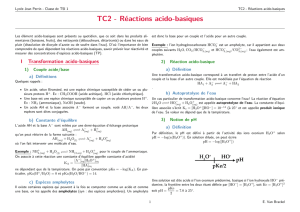 TC2 - Réactions acido-basiques