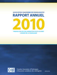 rapport annuel - Canadian Association of Radiologists