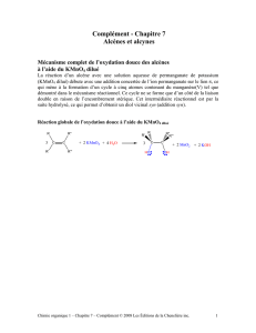 Mécanisme complet de l`oxydation douce des alcènes